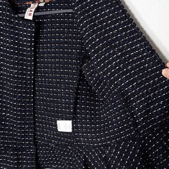 Dolan Women’s Tweed Jacket Old Money Office Siren Quiet Luxury Tailored Fit S - Picture 6 of 11